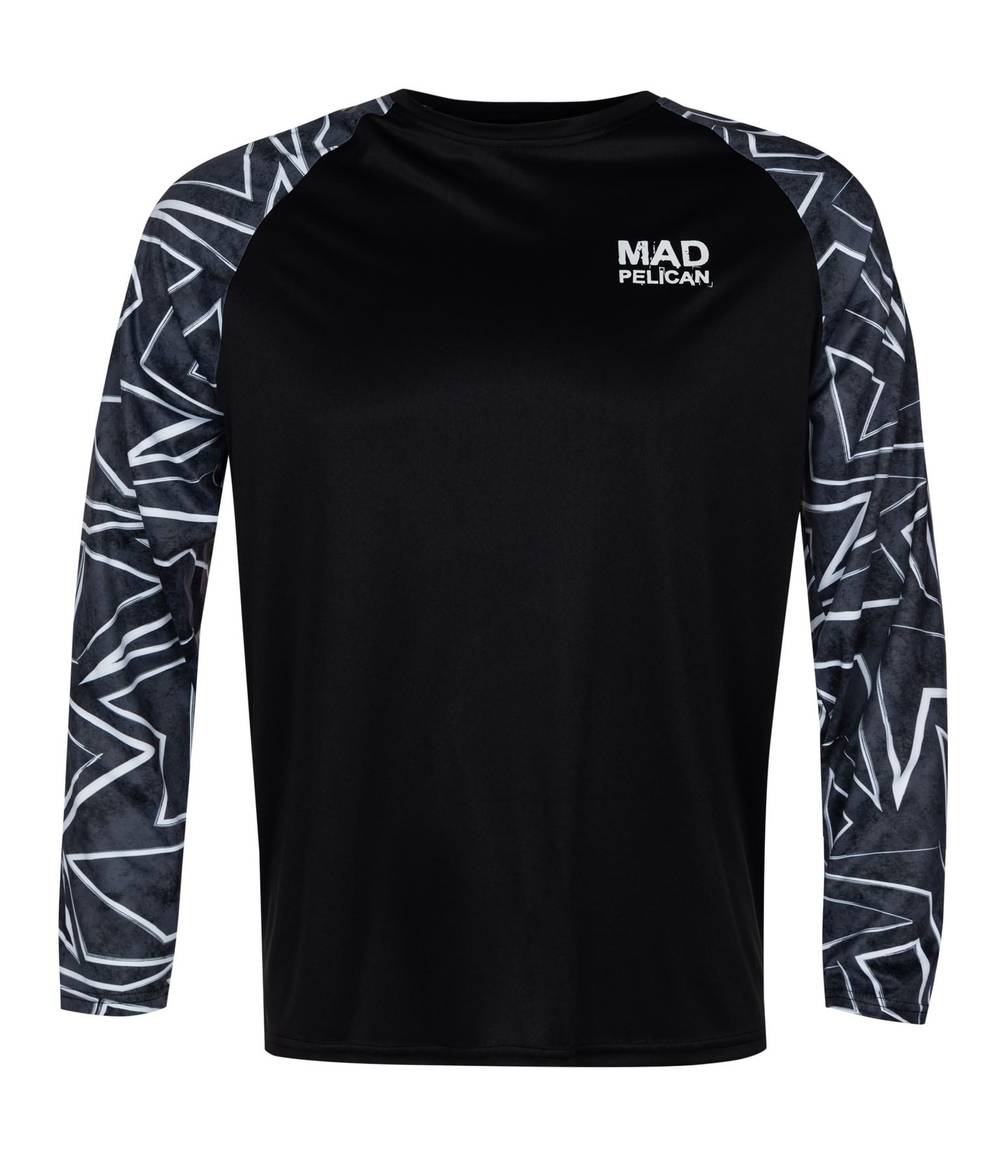 Mad Pelican Men's Black Long Sleeve Graphic T-shirt (Xl) | PMLUVRCE-001-XL
