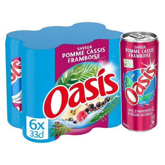 Oasis - Boisson aux fruits (6 pièces, 330 ml) (pomme - cassis - framboise)