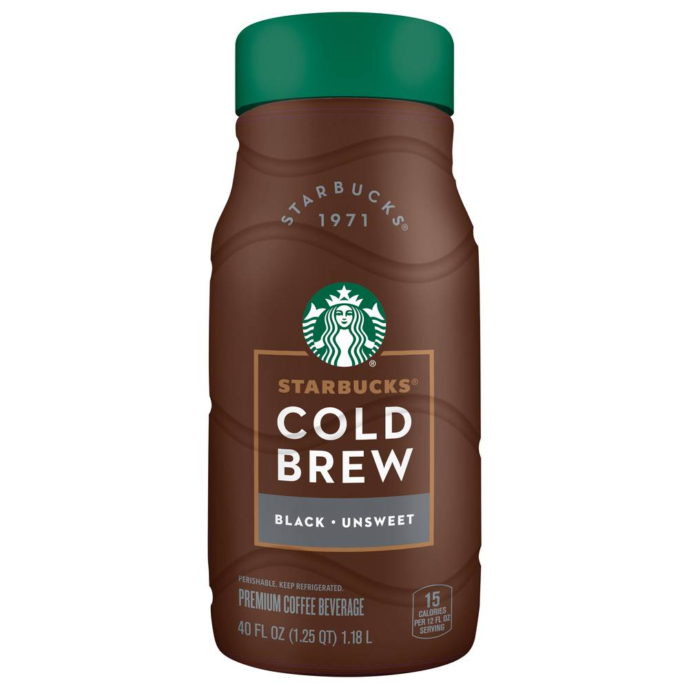 Starbucks Cold Brew Black Unsweet Premium Coffee (40 fl oz)