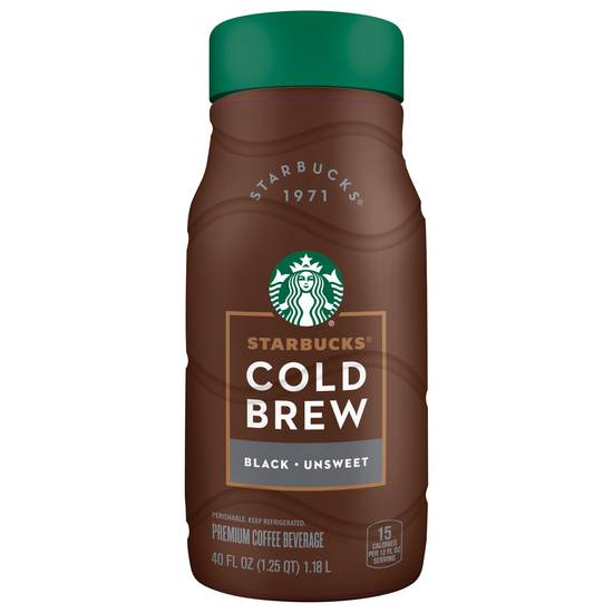 Starbucks Cold Brew Black Unsweet Premium Coffee (40 fl oz)