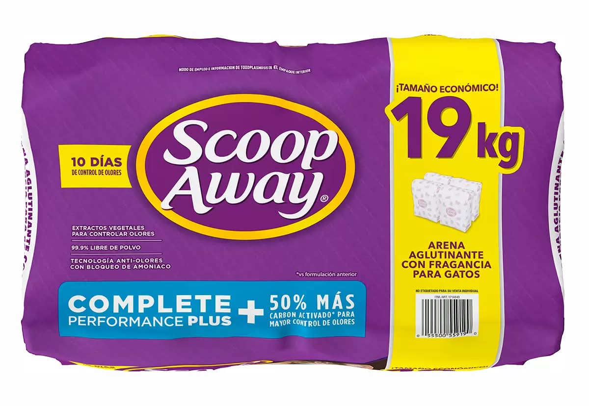 Scoop Away · Arena aglutinante para gato, extractos vegetales (19 kg)
