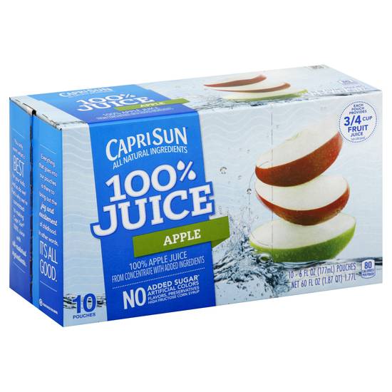 Capri Sun 100% Apple Juice (10 ct, 60 fl oz)