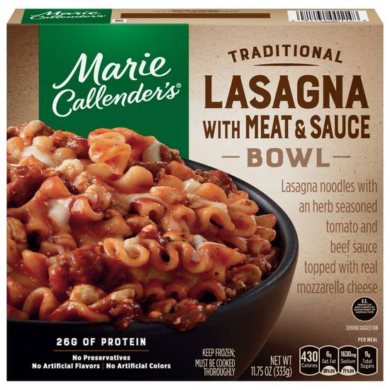 Marie Callender's Lasagna With Meat & Sauce Bowl (11.8 oz)