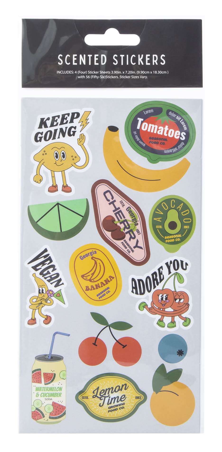 Fruit Scented Stickers 56-Count