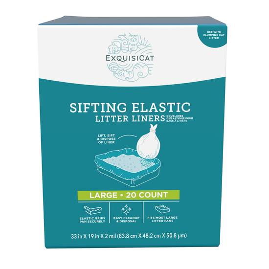 ExquisiCat® Sifting Elastic Litter Liners (Size: Large)