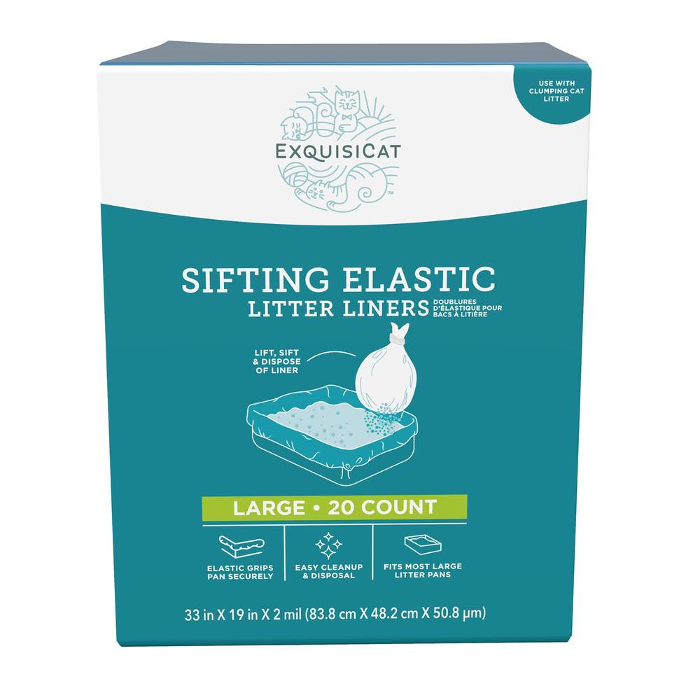 Exquisicat Sifting Elastic Litter Liners (large(33 in x 19 in x 2))