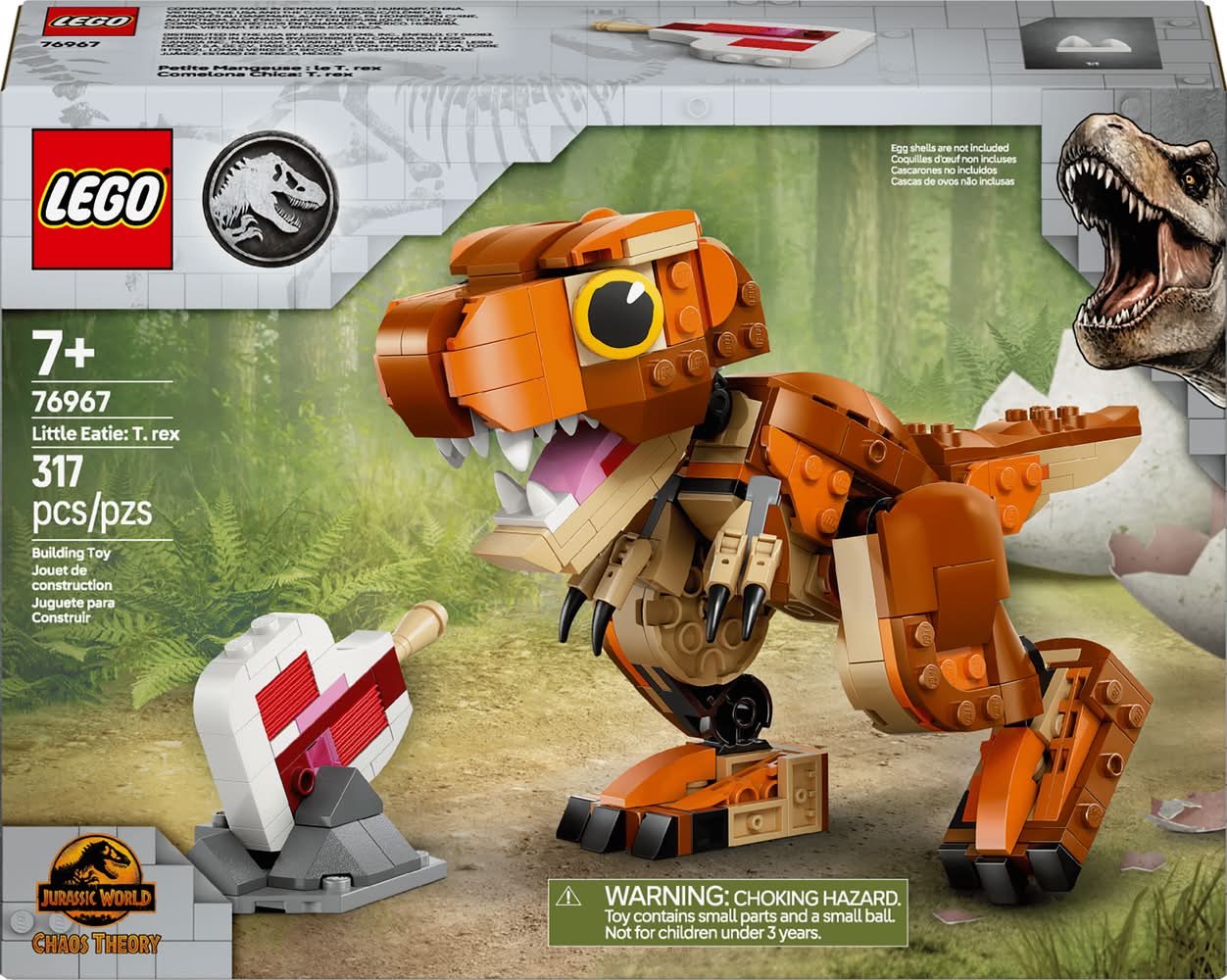 LEGO · Jurassic world juguete de construcción de comelona chica t. rex (317 un)