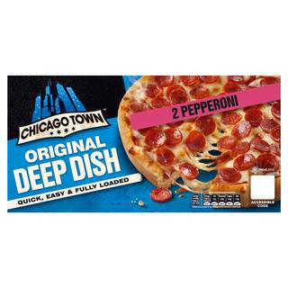 Chicago Town Fully Loaded Deep Dish Pepperoni Pizzas 2 X 155G (310G)