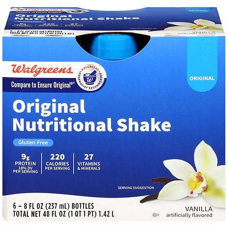 Walgreens Regular Nutritional Shake (6 pack, 8 fl oz)