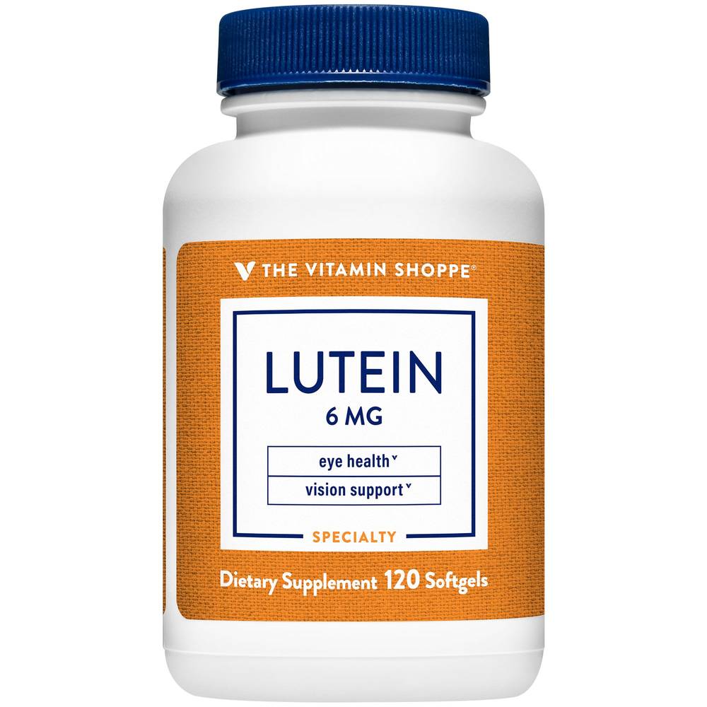 The Vitamin Shoppe Lutein Supports Vision & Eye Health 6 mg Soft Gels