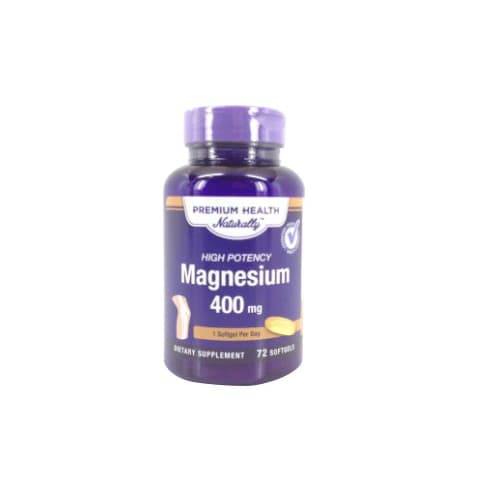 Premium Health Naturally High Potency Magnesium Supplement 400 mg (72 ct)