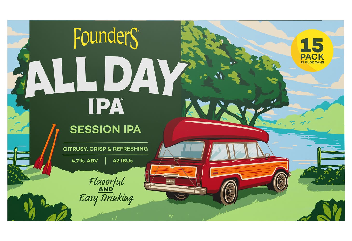 Founders All Day Ipa Session Ale Beer (15 x 12 fl oz)