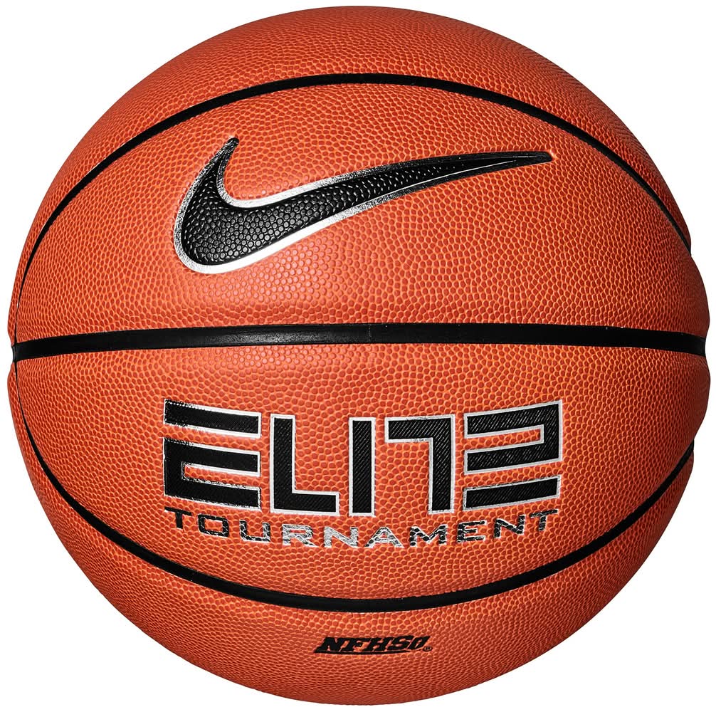 Nike Elite Tournament Official Basketball, 7, Amber Court-Black