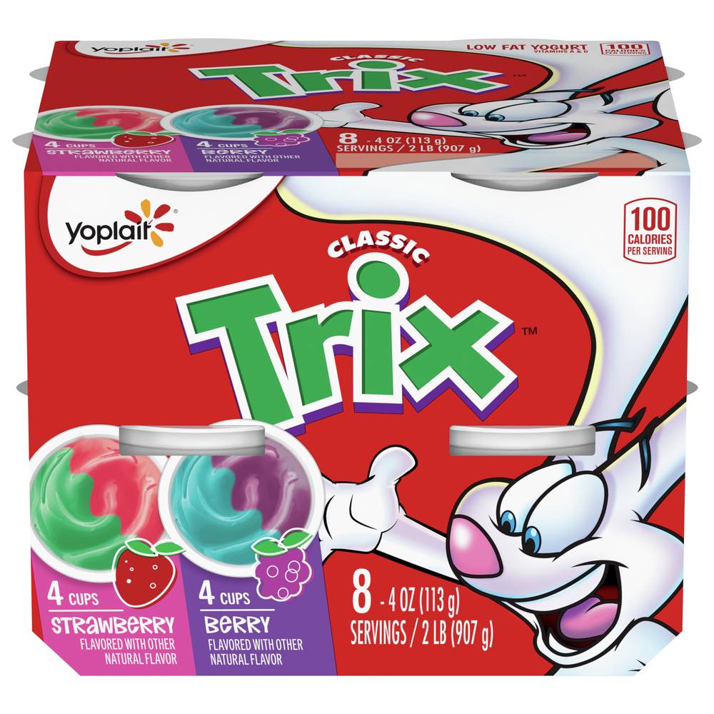 Yoplait Classic Trix Strawberry/Berry Low Fat Yogurt (8 ct)