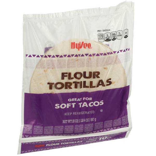 Hy-Vee Flour Tortillas Great For Soft Tacos