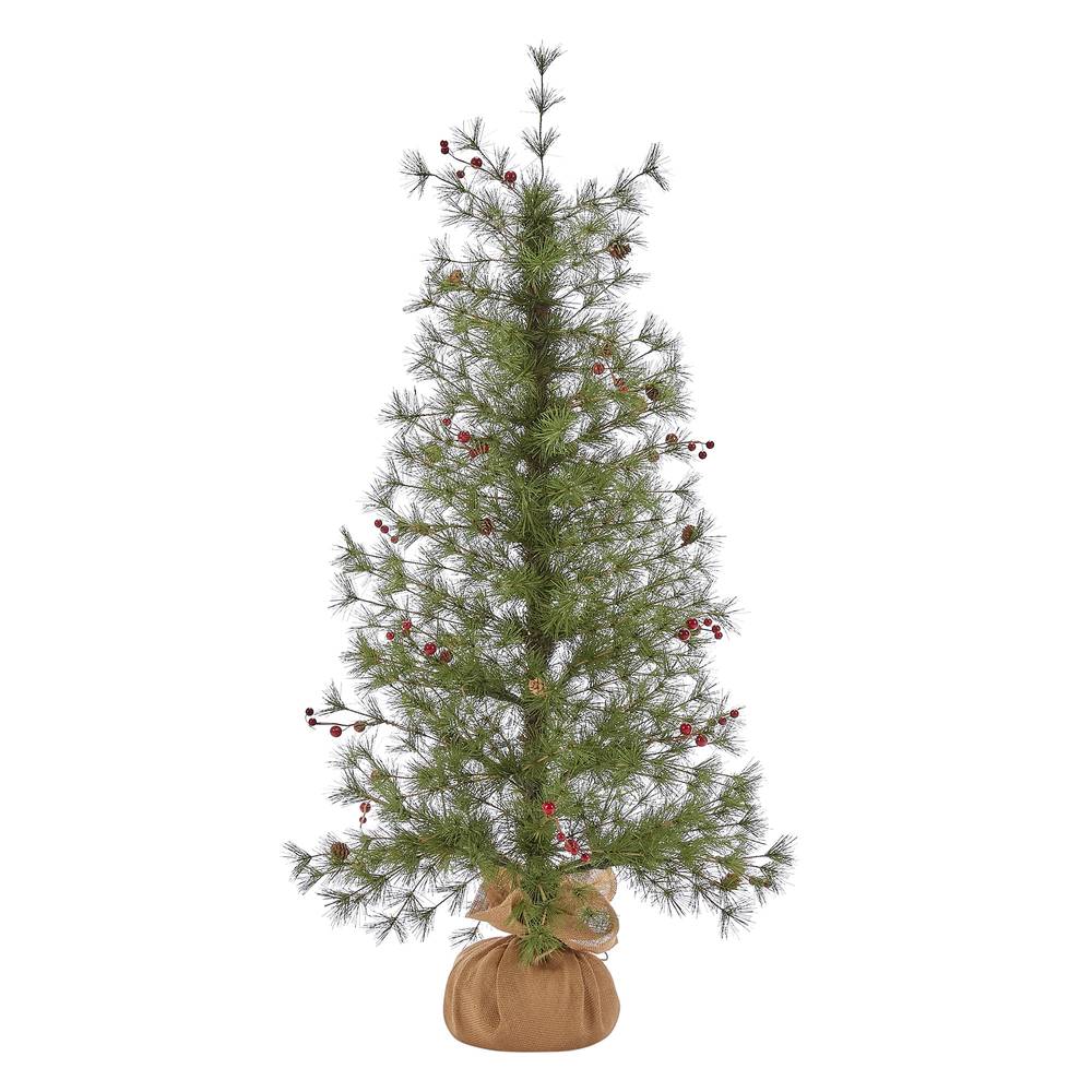 Holiday Living 4-Ft Slim Cashmere Pine Slim Artificial Christmas Tree, Green