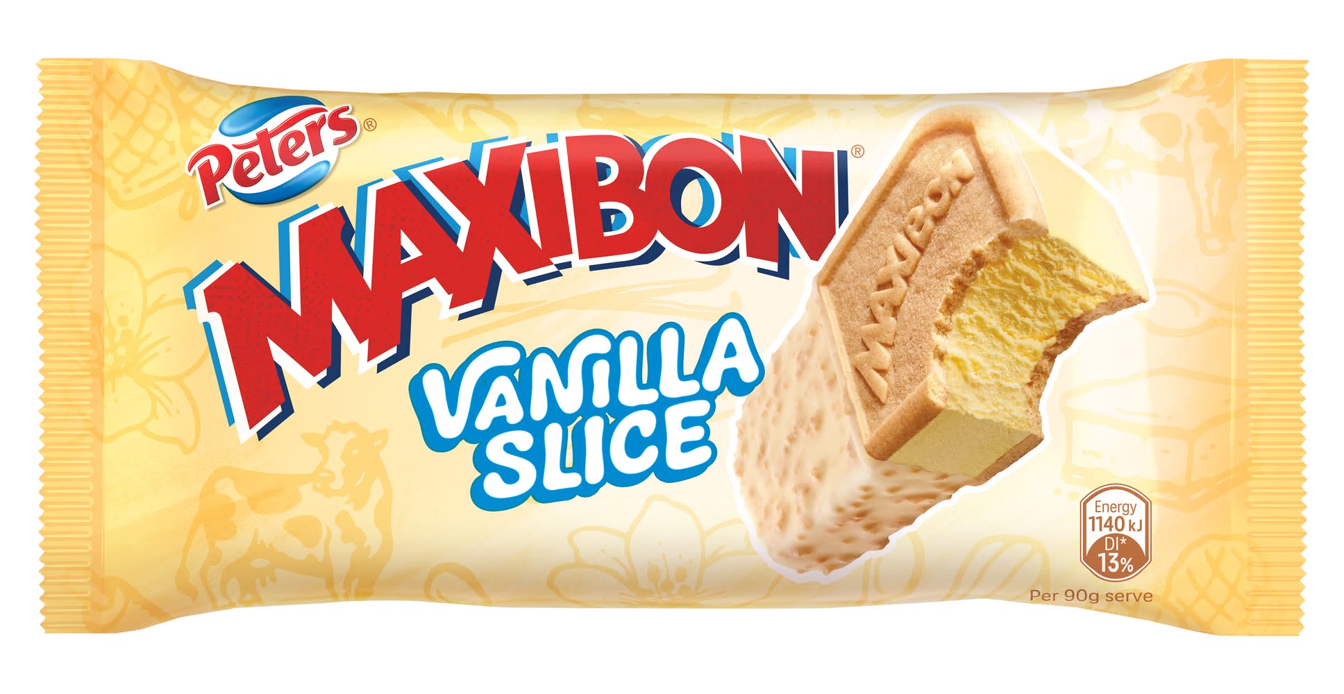 Maxibon Slice Ice Cream Sandwich, Vanilla (140mL)