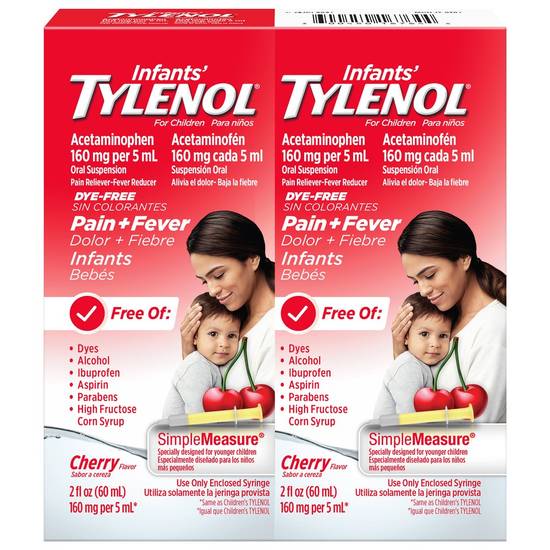 Tylenol Infants' Pain & Fever Dye-Free (2 ct)