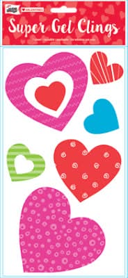 Mello Smello Valentines Heart Beats Gel Cling 5.5 X 12 Inch - Each