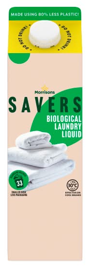 Morrisons Savers Biological Laundry Liquid 33 Washes (1L)