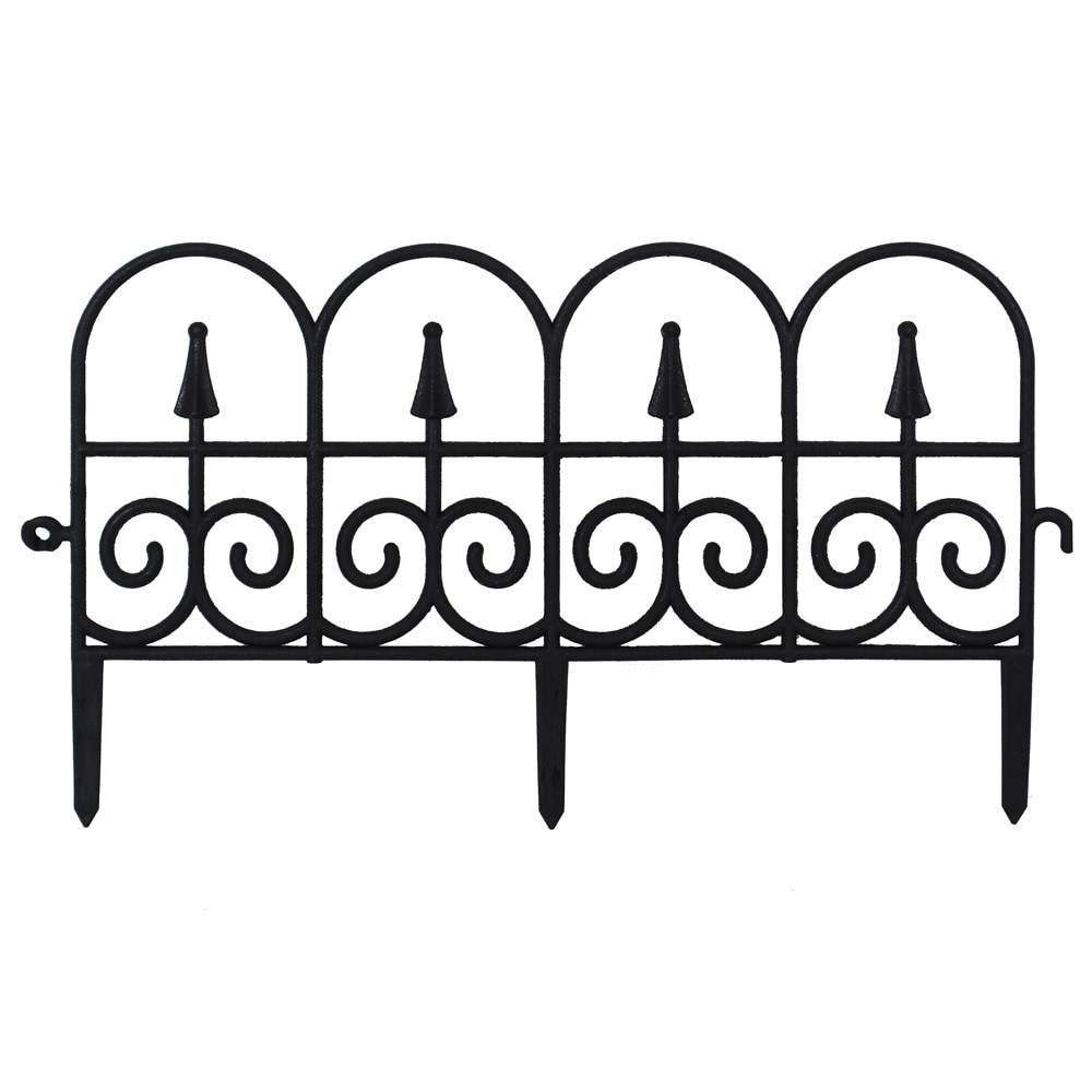 Style Selections 0.5-in x 23-in x 13-in Black Polyresin Decorative Fencing | HDR-001331