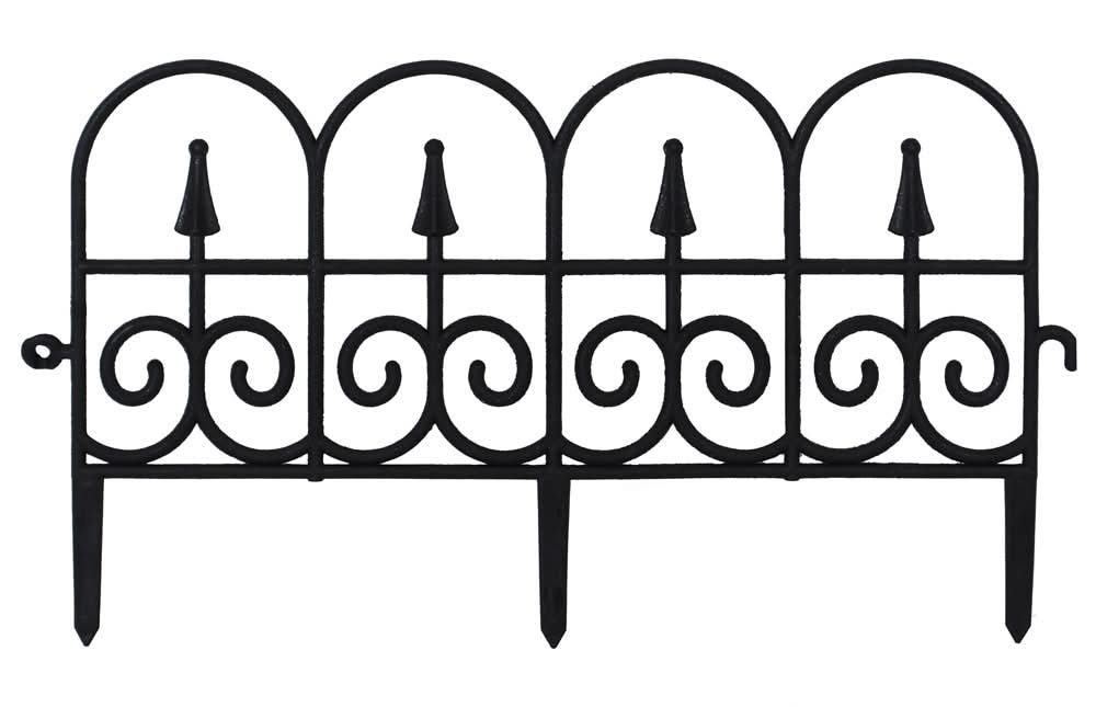 Style Selections 0.5-in x 23-in x 13-in Black Polyresin Decorative fencing