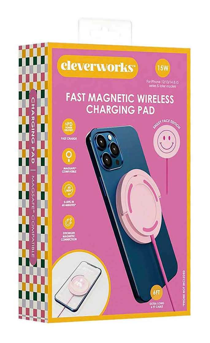 Cleverworks Fast Magnetic Wireless Charger 6 Ft