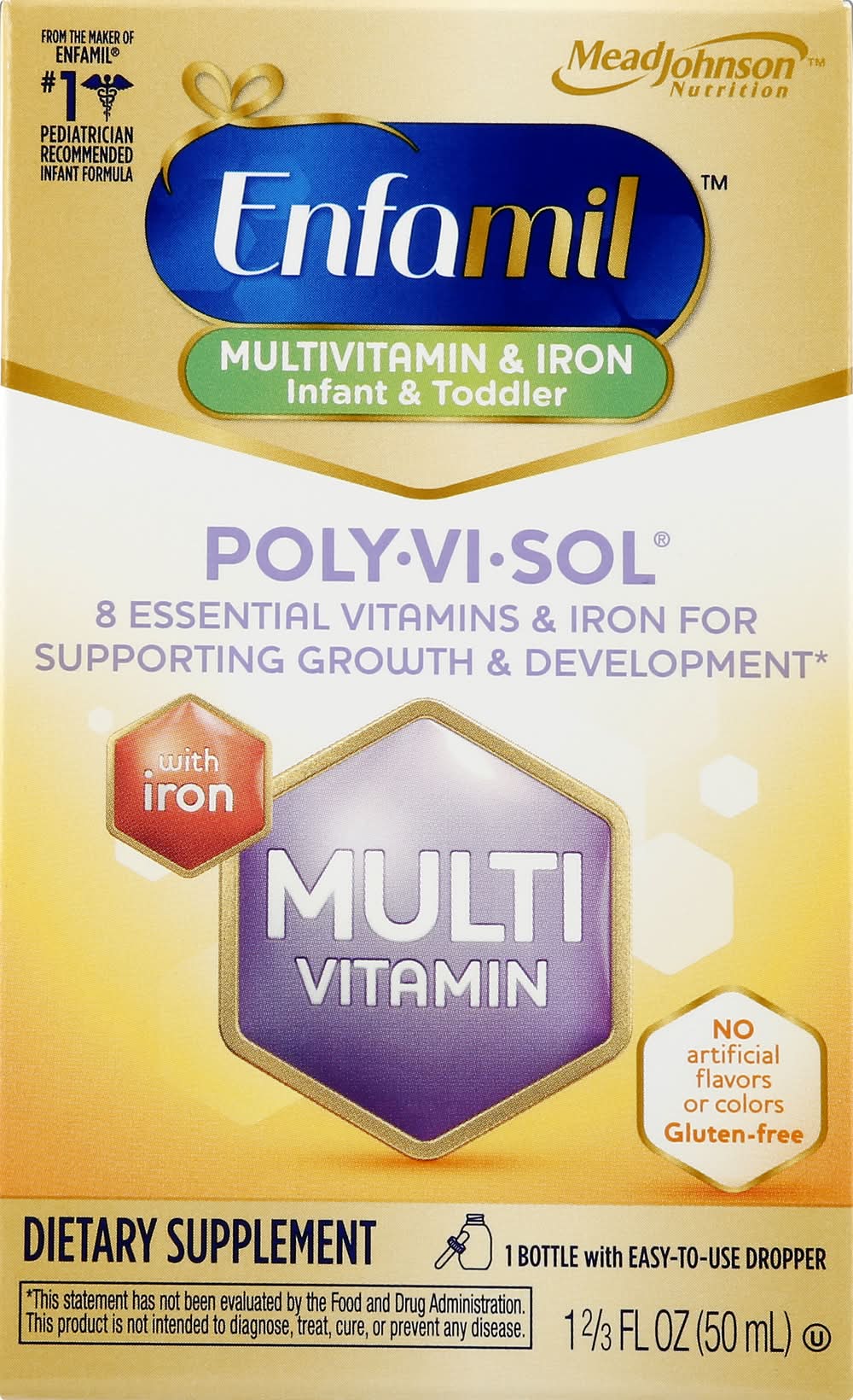 Enfamil Poly-Vi-Sol Multivitamin & Iron Infant & Toddler Dietary Supplement (1.67 oz)