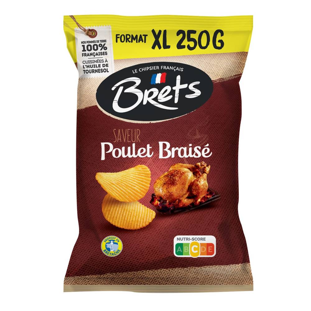 Bret's - Chips de pommes de terre, poulet braisé, XL (250g)