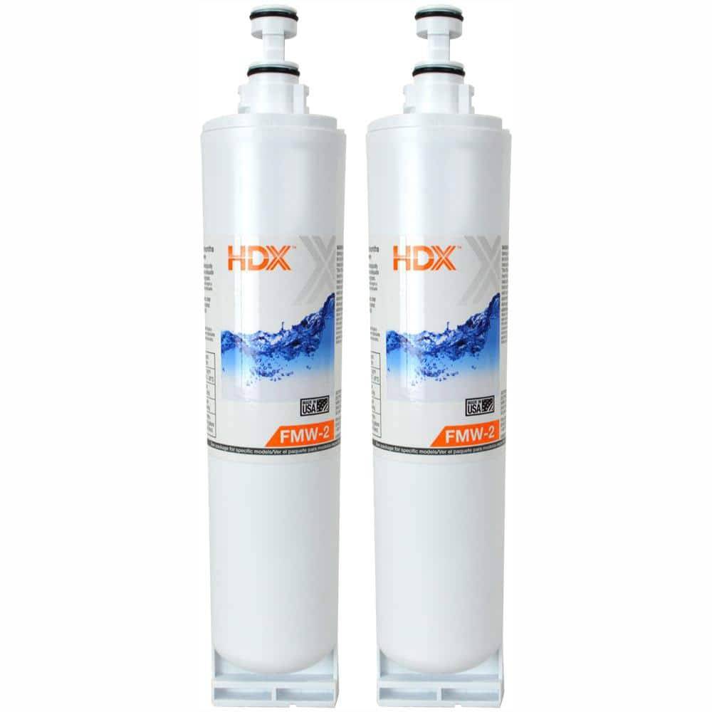 Hdx Fmw-2 Premium Refrigerator Water Filter Replacement Fits Whirlpool Filter 5 (2-Pack)