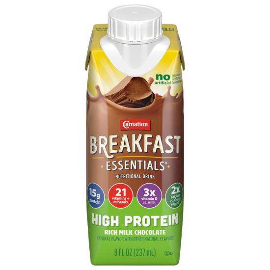 Carnation Breakfast Essentials High Protein Rich Milk Chocolate Nutritional Drink (8 fl oz)
