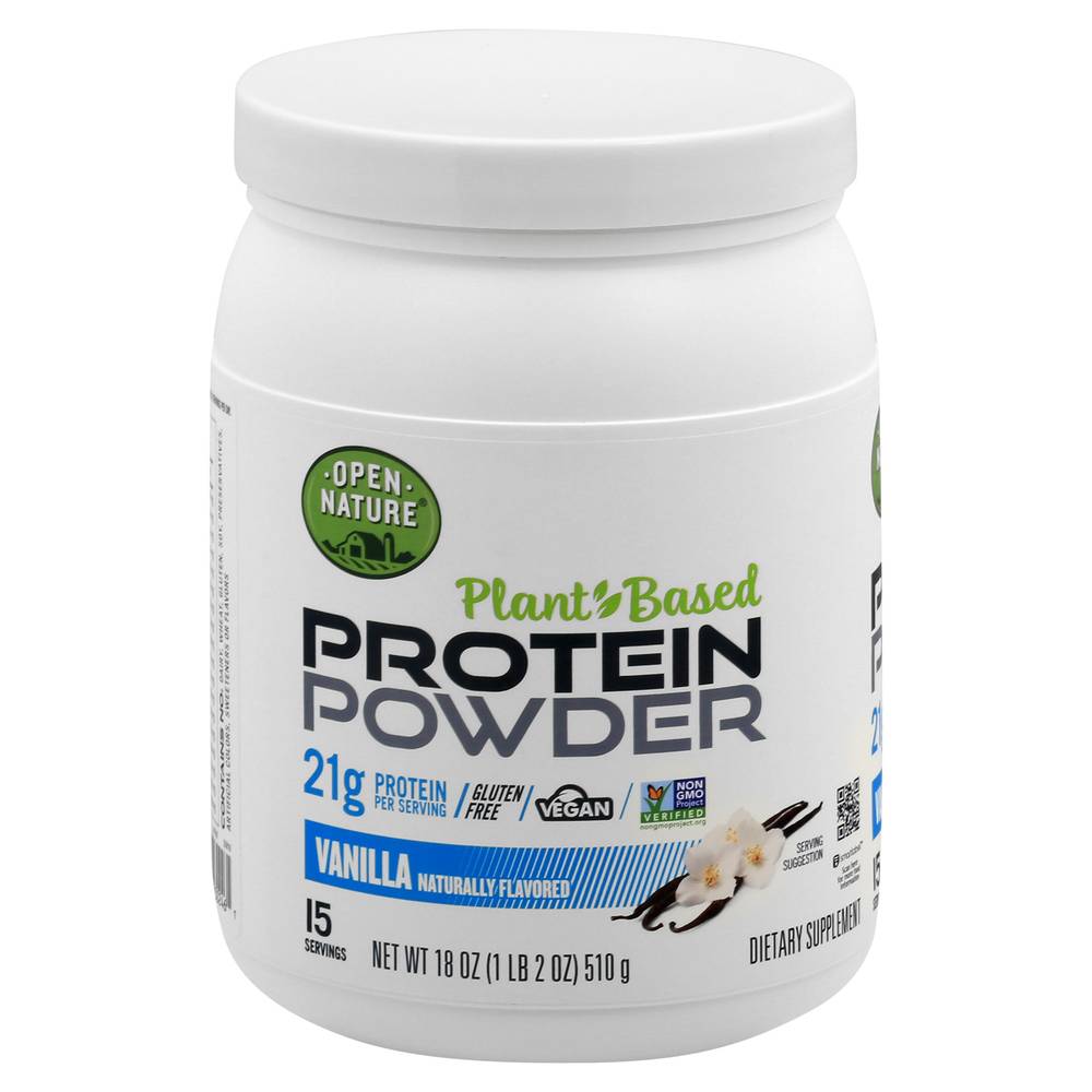 Open Nature Protein Powder Plant Based Vanilla (1.12 lbs)