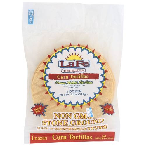 La Fe Tortillas No Preservative Corn Tortillas