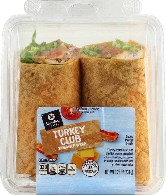 Signature Cafe Turkey Club Sandwich Wrap