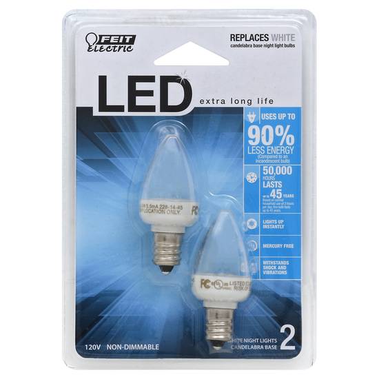Feit Electric Led Extra Long Life Night Light Bulbs (2 ct)