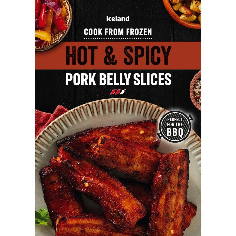 Iceland 330g Hot & Spicy Pork Belly slices