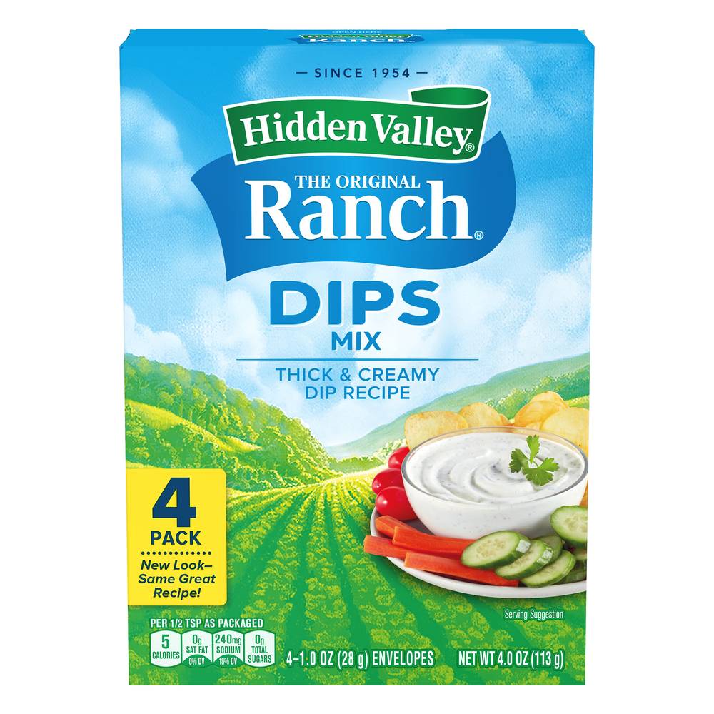 Hidden Valley The Original Ranch Thick & Creamy Dips Mix (4 x 1 oz)