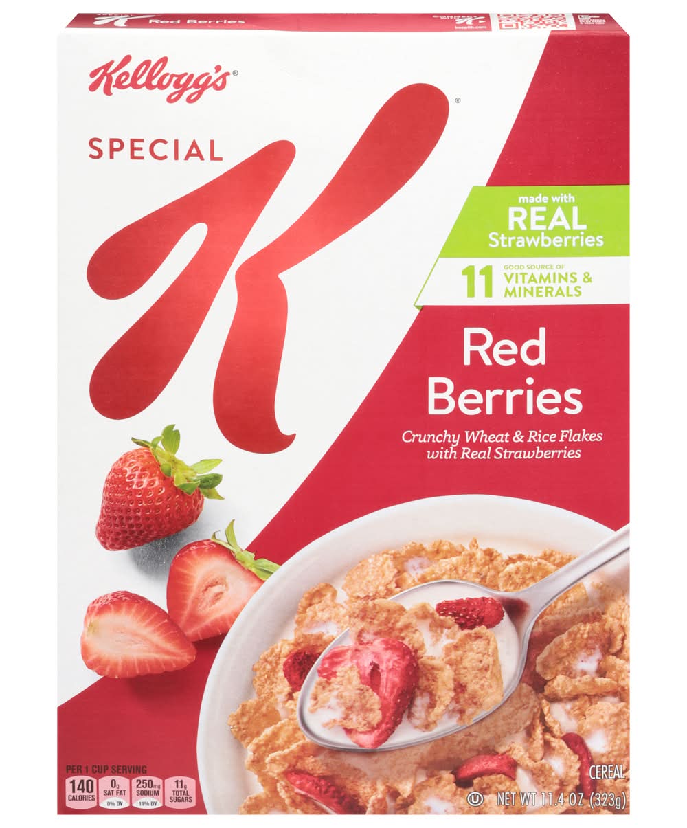 Special K Fiber Breakfast Cereal, Red Berries (11.4 oz)