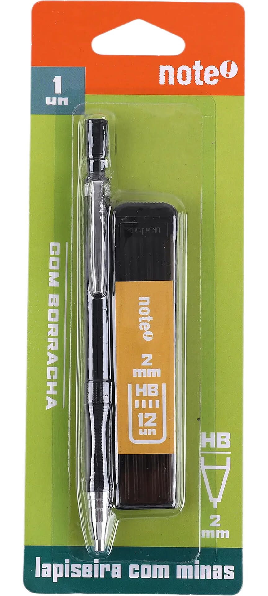 Lapiseira 2 Mm+12 Minas Note!