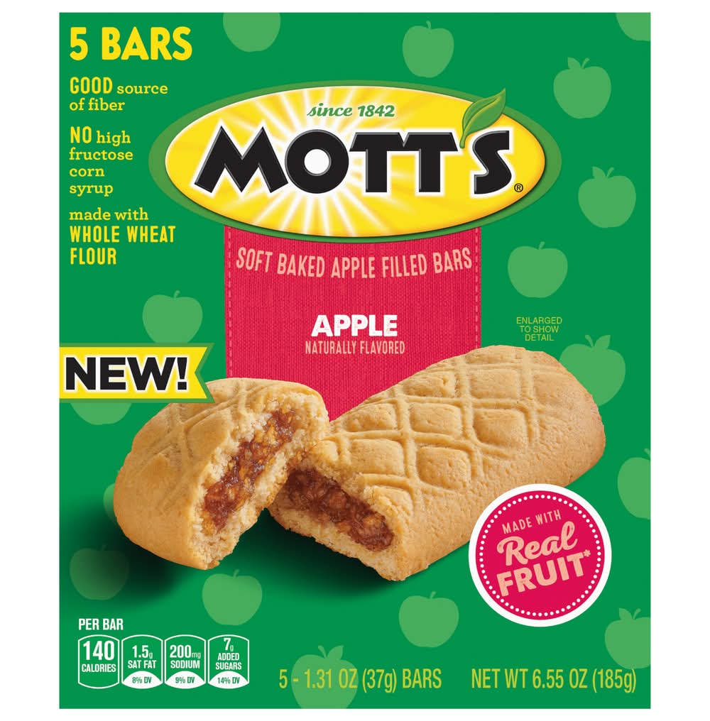 Mott's Soft Baked Apple Filled Bars (6.55 oz, 5 ct)