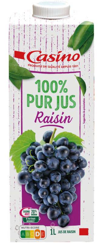 Casino Jus de raisin - 100% pur jus - 1l