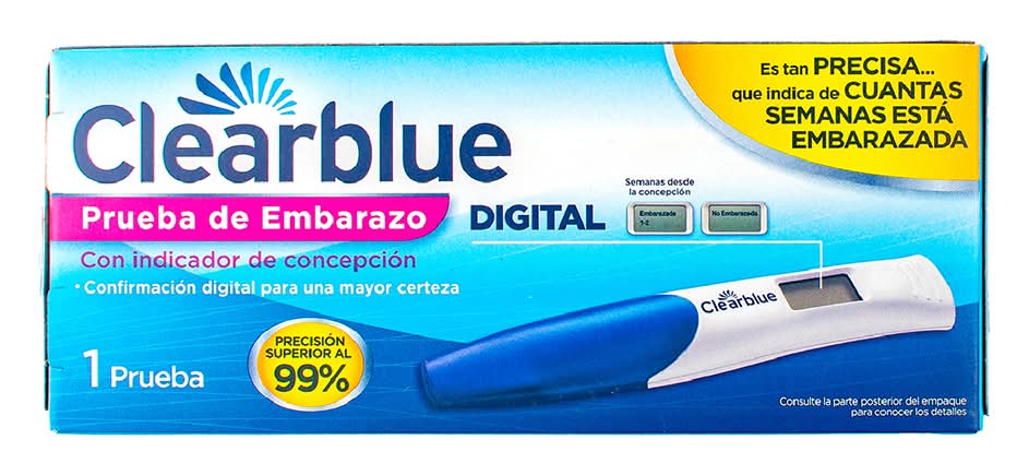 Clearblue · Prueba de embarazo digital con indicador de concepción