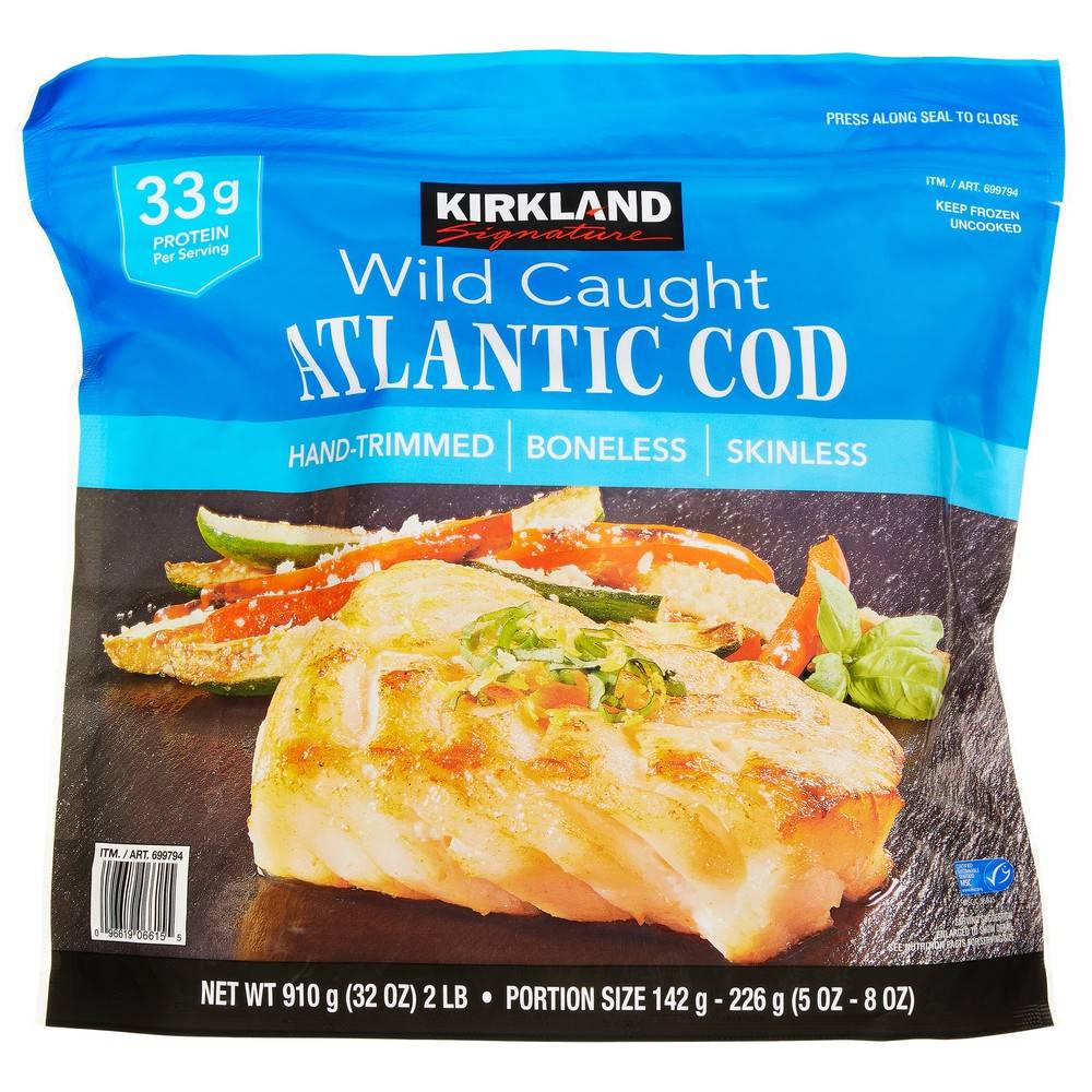 Kirkland Signature Individually Wrapped Wild Atlantic Cod (32 oz)