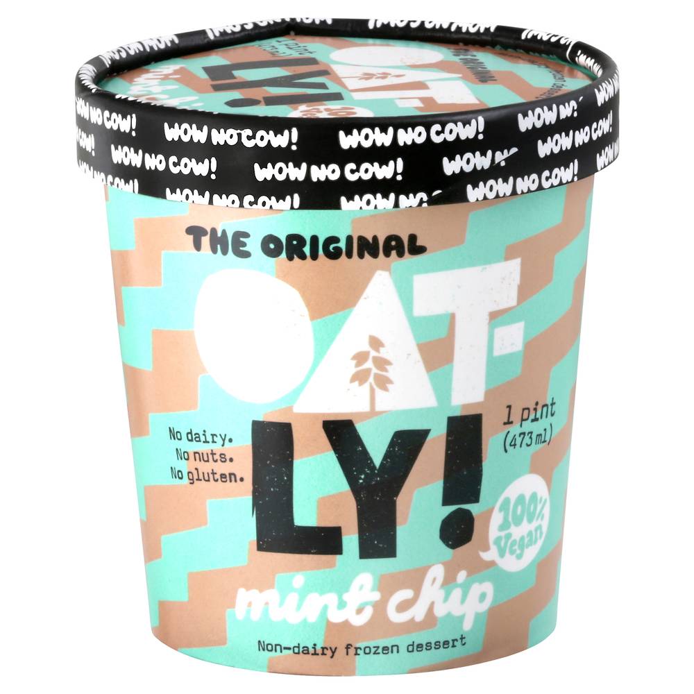 Oatly! The Original 100% Vegan Non Dairy Ice Cream, Mint Chip (1 pint)