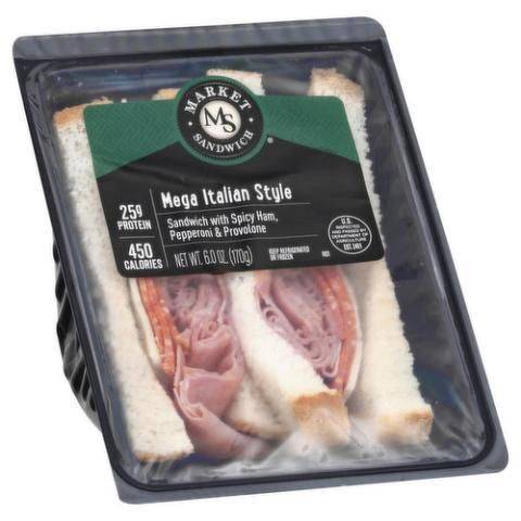 Market Sandwich Mega Italian Style 6oz