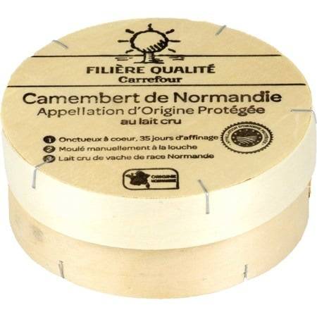 Fromage Camembert de Normandie AOP FILIERE QUALITE CARREFOUR - la boîte de 250g