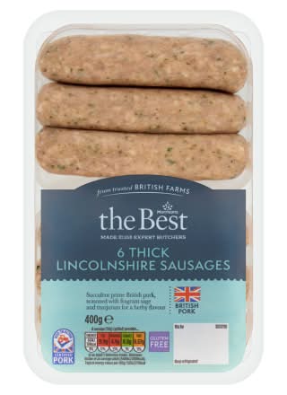 Morrisons The Best Thick Lincolnshire Sausages (6 pack)