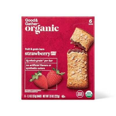 Good & Gather Strawberry Fruit & Grain Bars (6 pack, 1.3 oz)