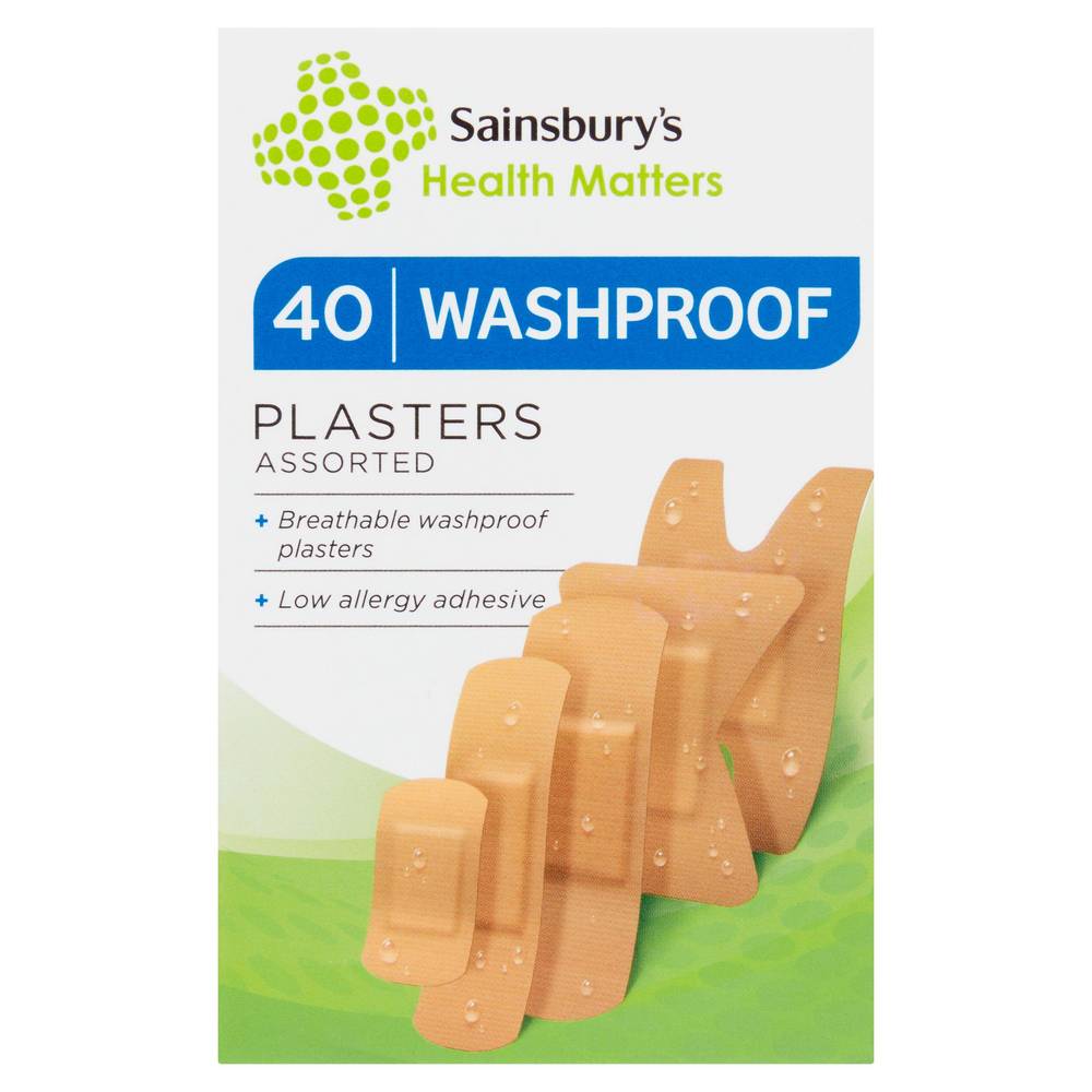 Sainsbury's Washproof Plasters x40