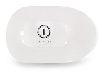 TELETIES Flat Round Hair Clip, 3.75 in, Coconut White